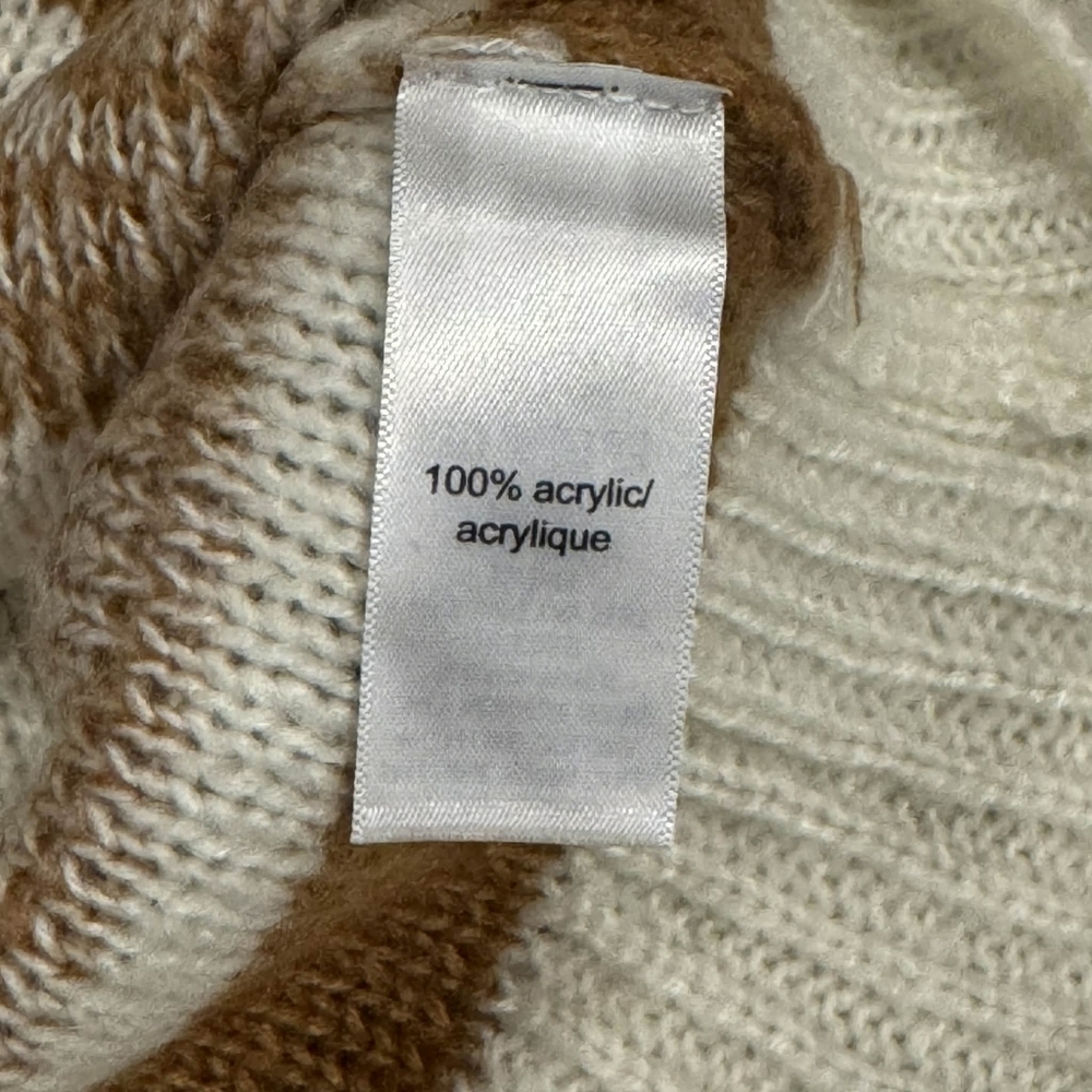 Maurices Stripe Long Sleeve Crew Neck Sweater Button Shoulders Women's Medium M - Picture 6 of 7